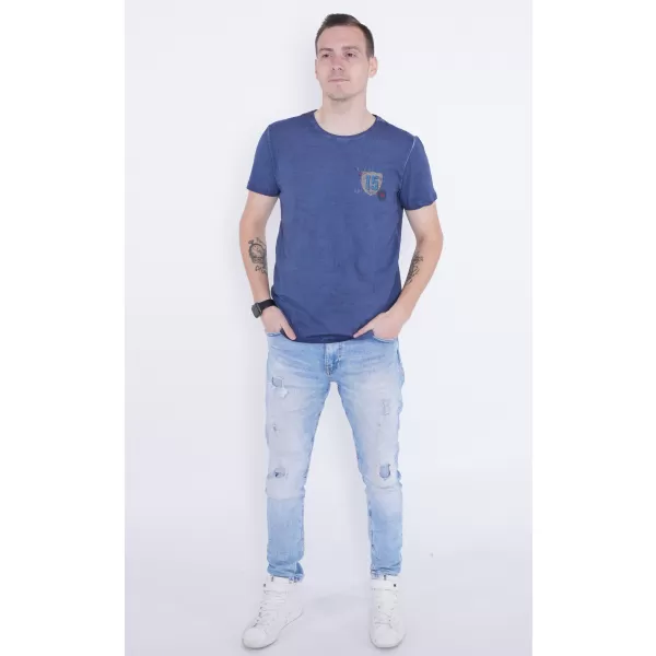  Herren-T-Shirt KIXMI PHIL DUNKELBLAU 