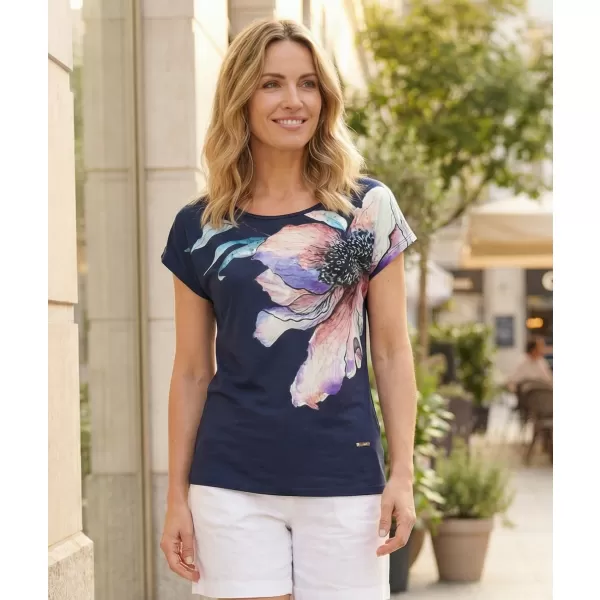  Damen-T-Shirt ALTISPORT ANTONIA DUNKELBLAU 