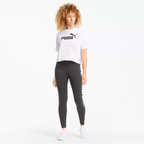  Crop-Top für Damen PUMA ESS CROPPED LOGO TEE 586866-02 WEIß 