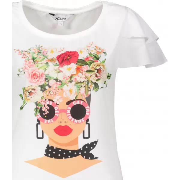  Damen-T-Shirt KIXMI PENNY WEIß 
