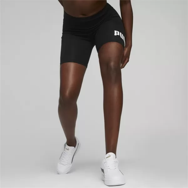  Leggings für Damen PUMA ESS 7 LOGO SHORT LEGGINGS 848347-01 SCHWARZ 