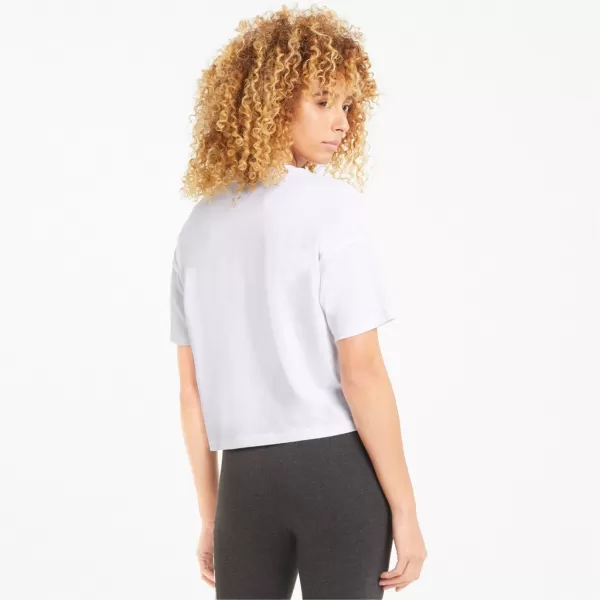  Crop-Top für Damen PUMA ESS CROPPED LOGO TEE 586866-02 WEIß 