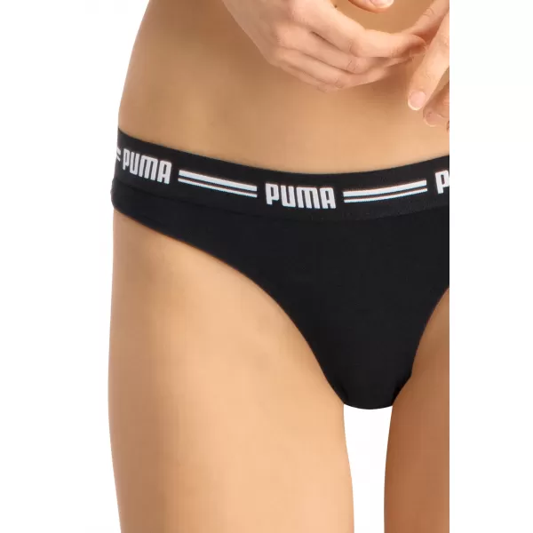  Damenhöschen PUMA WOMEN STRING 2P PACK 90785403 SCHWARZ 