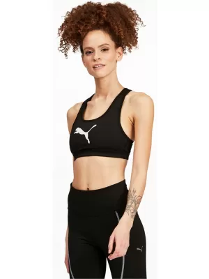 Damen-BH PUMA MID IMPACT 4KEEPS GRAPHIC BRA PM 520306-90 SCHWARZ