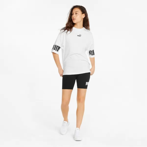  Leggings für Damen PUMA ESS 7 LOGO SHORT LEGGINGS 848347-01 SCHWARZ 