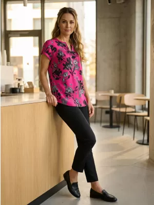 Damenbluse KIXMI PALILA ROSA