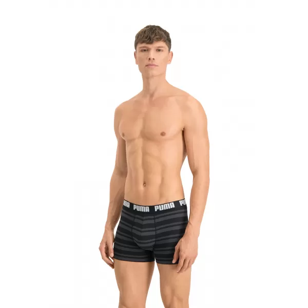  Herren-Boxershorts PUMA HERITAGE STRIPE BOXER 2P 90783805 SCHWARZ 