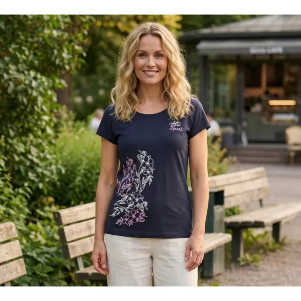  Damen-T-Shirt ALTISPORT ALW168122 NAVY BLAU 
