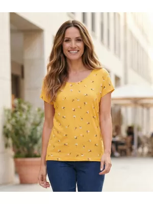 Damen-T-Shirt KIXMI PATSY GELB