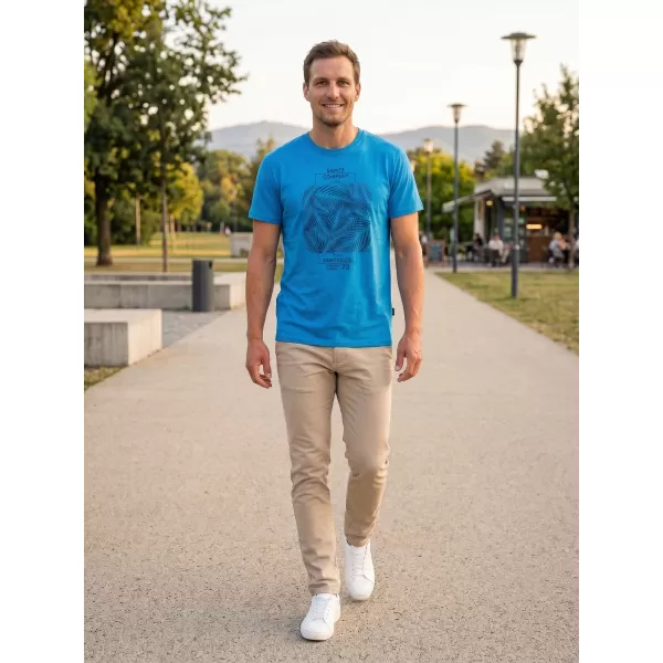  Herren-T-Shirt SAM 73 ALMANDIT MT 824 LEUCHTEND BLAU 