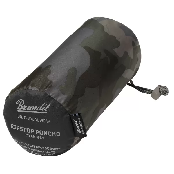  Poncho -Regenmantel BRANDIT RIPSTOP BD3169 DUNKLE TARNUNG 