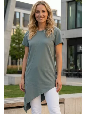 Damen-T-Shirt SAM 73 LACERTA WT 889 GRÜNLICH GRAU