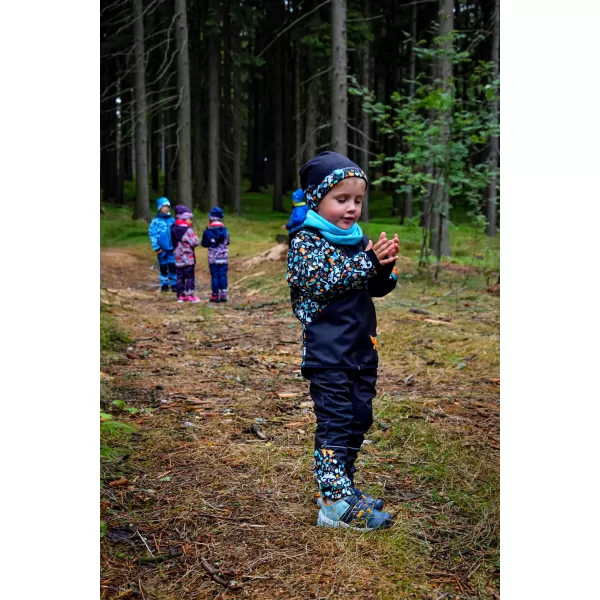  Baby Softshell Hosen isoliert WAMU DINOSAUŘI SCHWARZ 