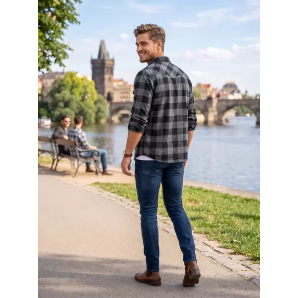  Hemd BRANDIT KOSTKOVANÁ DLOUHÝ RUKÁV BD4002 SCHWARZ/GRAU 