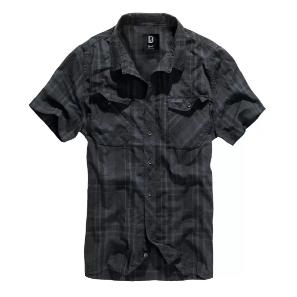  Hemd BRANDIT ROADSTAR BD4012 SCHWARZ/BLAU 