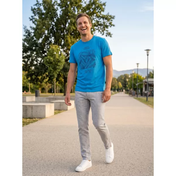  Herren-T-Shirt SAM 73 ALMANDIT MT 824 LEUCHTEND BLAU 