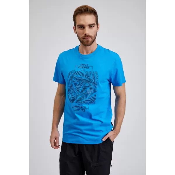  Herren-T-Shirt SAM 73 ALMANDIT MT 824 LEUCHTEND BLAU 