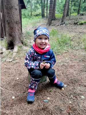 Baby Softshell Hosen isoliert WAMU LIŠKY DUNKELBLAU