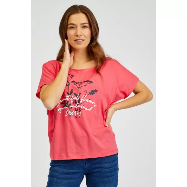  Damen-T-Shirt SAM 73 CIRCINUS WT 883 LEUCHTEND ROSA 