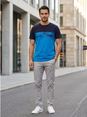 Herren-T-Shirt SAM 73 CETUS MT 821 LEUCHTEND BLAU