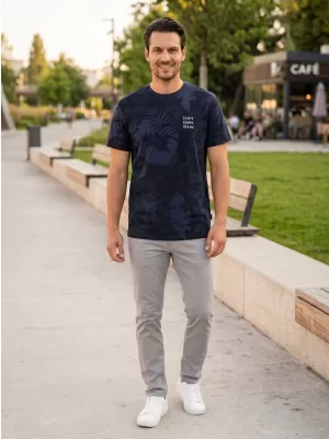 Herren-T-Shirt SAM 73 SCULPTOR MT 823 DUNKELBLAU