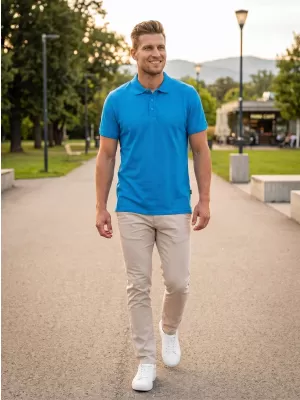 Herren-T-Shirt SAM 73 CHRYZ MT 822 LEUCHTEND BLAU