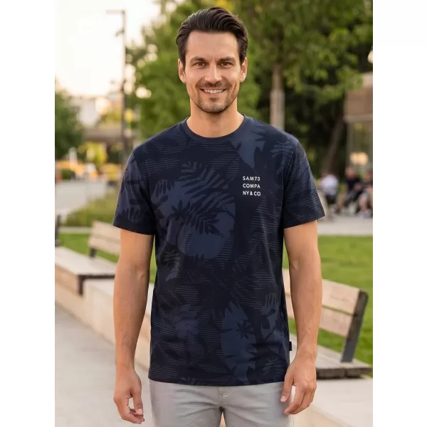  Herren-T-Shirt SAM 73 SCULPTOR MT 823 DUNKELBLAU 
