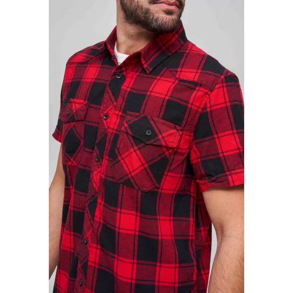  Hemd BRANDIT KOSTKOVANÁ KRÁTKÝ RUKÁV BD4032 ROT/SCHWARZ 
