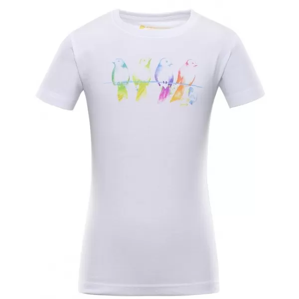  T -Shirt ALPINE PRO OSTEWO KTSA428 WEIßES MUSTER 