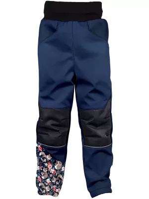 Isolierte Softshellhose für Kinder WAMU LIŠKY DUNKELBLAU