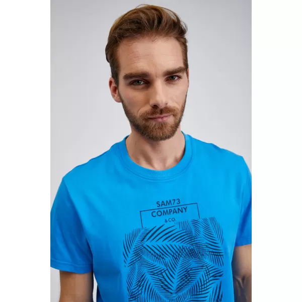  Herren-T-Shirt SAM 73 ALMANDIT MT 824 LEUCHTEND BLAU 