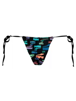 Badeanzug PUMA SWIM WOMEN SIDE TIE TANGA STRING 1P 938066-01 SCHWARZ