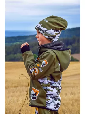 Fleecemütze für Kinder WAMU MASKÁČ KHAKI