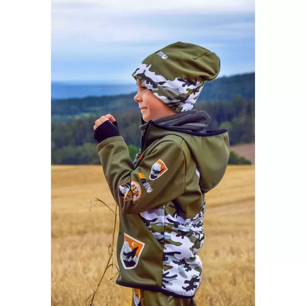  Fleecemütze für Kinder WAMU MASKÁČ KHAKI 