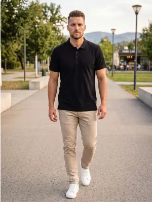 Herren-T-Shirt SAM 73 CHRYZ MT 822 SCHWARZ