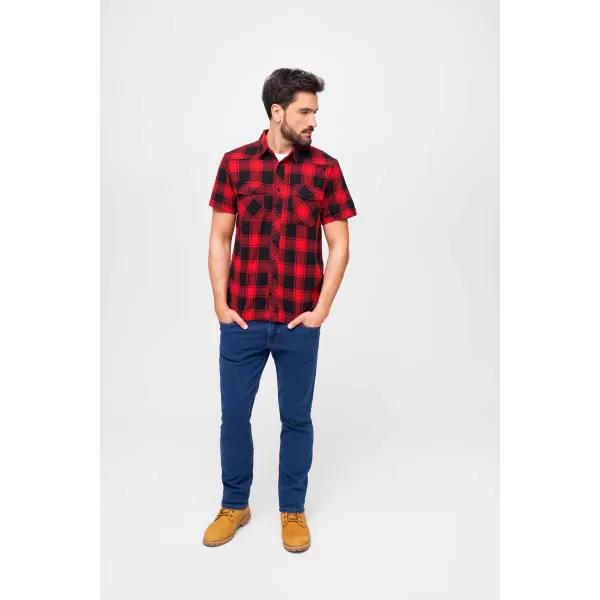  Hemd BRANDIT KOSTKOVANÁ KRÁTKÝ RUKÁV BD4032 ROT/SCHWARZ 