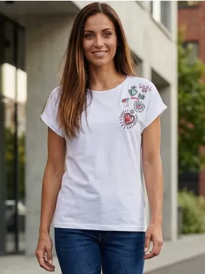 Damen-T-Shirt SAM 73 BOOTES WT 887 WEIß