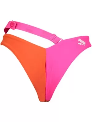 Badeanzug PUMA SWIM WOMEN COLOURBLOCK V-SHAPE BRIEF 1P 938071-01 BRAUN