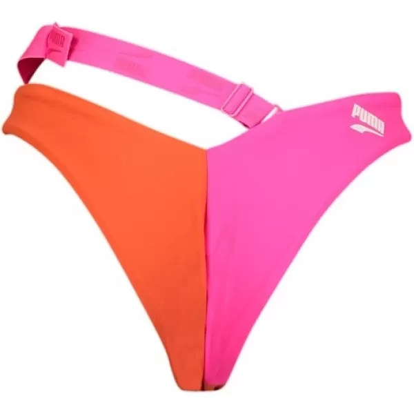  Badeanzug PUMA SWIM WOMEN COLOURBLOCK V-SHAPE BRIEF 1P 938071-01 BRAUN 