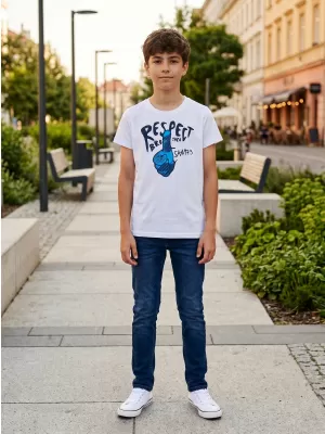 Kinder-T-Shirt SAM 73 SCUTUM KT 514 WEIß