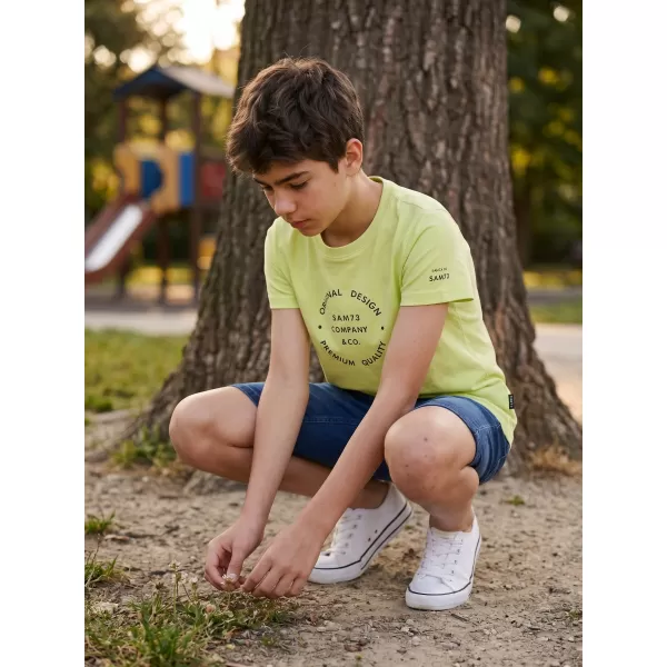  Kinder-T-Shirt SAM 73 PYROP KT 516 HELLGELB 