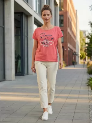 Damen-T-Shirt SAM 73 CIRCINUS WT 883 LEUCHTEND ROSA