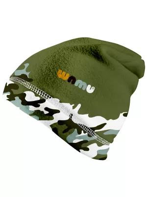 Fleecemütze für Kinder WAMU MASKÁČ KHAKI