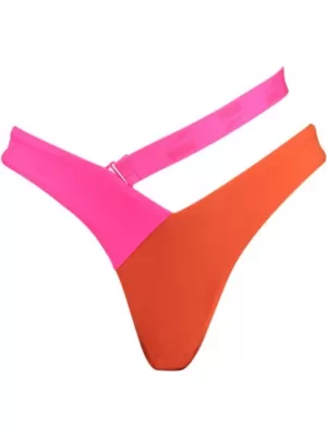Badeanzug PUMA SWIM WOMEN COLOURBLOCK V-SHAPE BRIEF 1P 938071-01 BRAUN