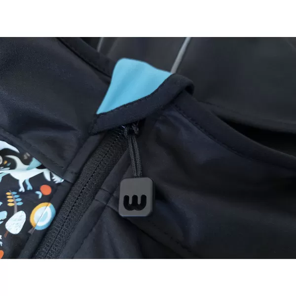  Baby Softshell Jacke isoliert WAMU DINOSAUŘI SCHWARZ 