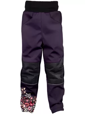 Softshellhose für Kinder WAMU SOVA LILA