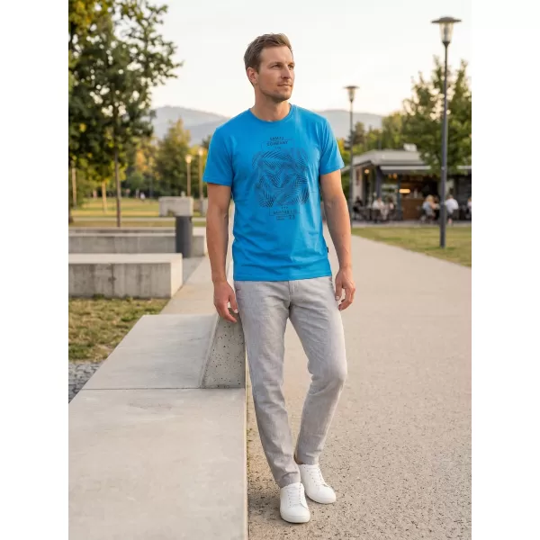  Herren-T-Shirt SAM 73 ALMANDIT MT 824 LEUCHTEND BLAU 