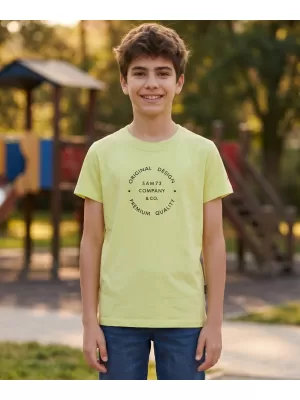 Kinder-T-Shirt SAM 73 PYROP KT 516 HELLGELB