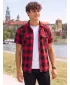 Hemd BRANDIT KOSTKOVANÁ KRÁTKÝ RUKÁV BD4032 ROT/SCHWARZ