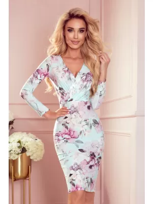 Kleid NUMOCO A387-1 BLAUE BLUMEN
